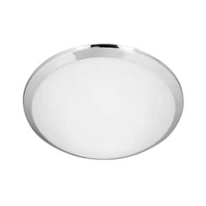 Malta 12 in. 1-Light 13-Watt Chrome Integrated LED Flush Mount