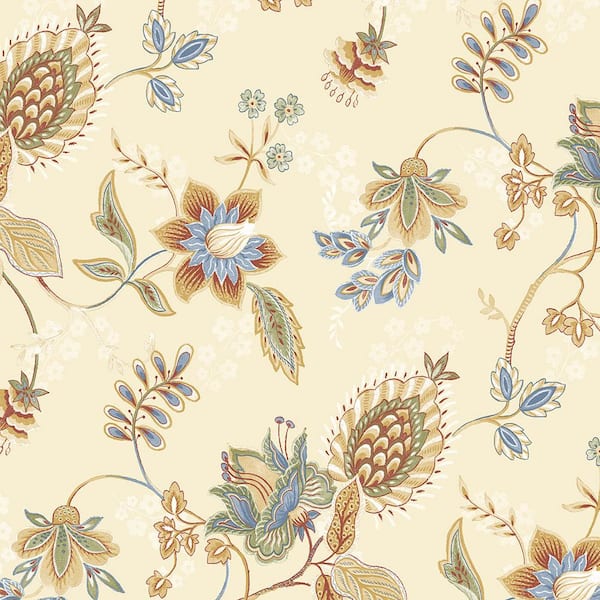 AB42437  Jacobean Floral Wallpaper  Discount Wallcovering
