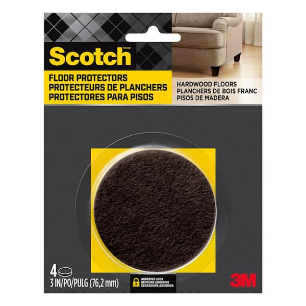 Scotch Scotch 3 in. Beige Round Felt Pads, 4 Pack