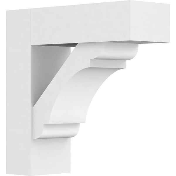 Ekena Millwork Standard Olympic 5 in. W x 16 in. H x 16 in. D Signature Urethane Polyurethane Bracket With Block Ends
