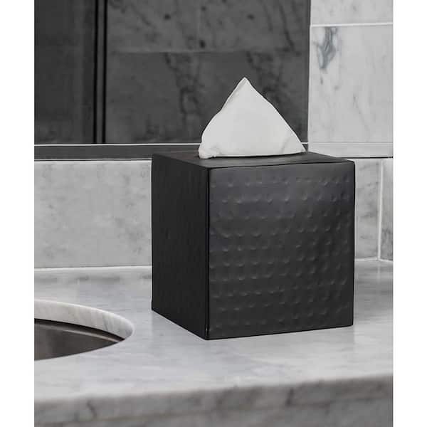  Black Tissue Box Cover,Square Tissue Box Cover,Black Tissue Box  Holders,Tissue Holder for Bathroom Accessories,Bathroom Tissue Holders :  Home & Kitchen