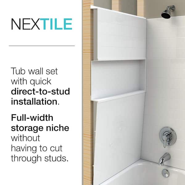 Bootzcast 30 in. x 60 in. x 74.5 in. Standard Fit Alcove Bath and Shower Kit with Right-Hand Drain in White Bootzcast 30 in. x 60 in. x 74.5 in. Standard Fit Alcove Bath and Shower Kit with Right-Hand Drain in White