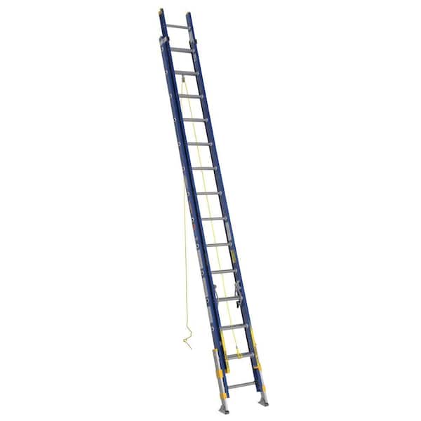 Werner 28 ft. Fiberglass D-Rung Equalizer Extension Ladder with 300 lb. Load Capacity Type IA Duty Rating