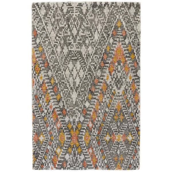 Weave & Wander Binada Tangerine 8 ft. x 11 ft. Geometric Area Rug