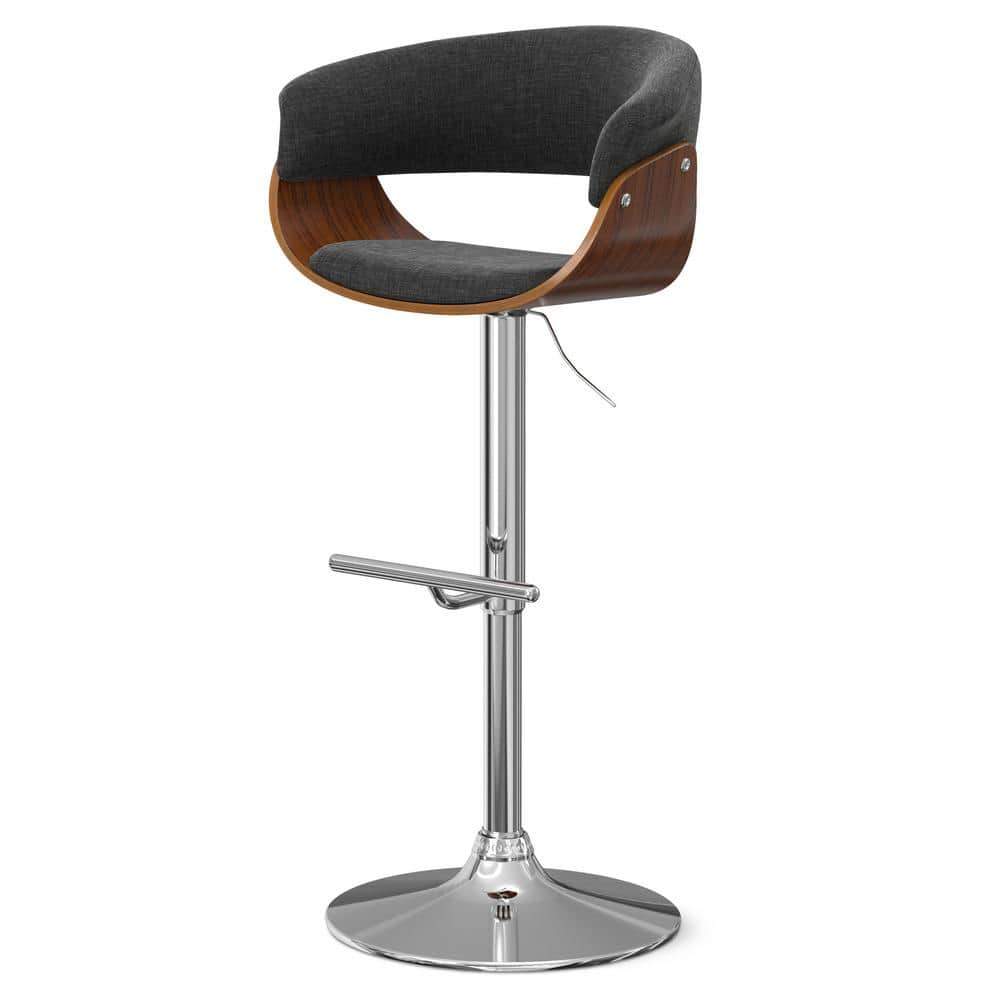 Simpli Home Sheldon Mid Century Modern Adjustable Swivel Bar Stool