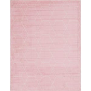Trellis Frieze Light Pink/Ivory 8 ft. x 10 ft. Geometric Area Rug