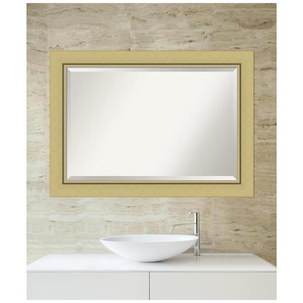 Amanti Art Landon Gold Bathroom Vanity Wall Mirror 42x30