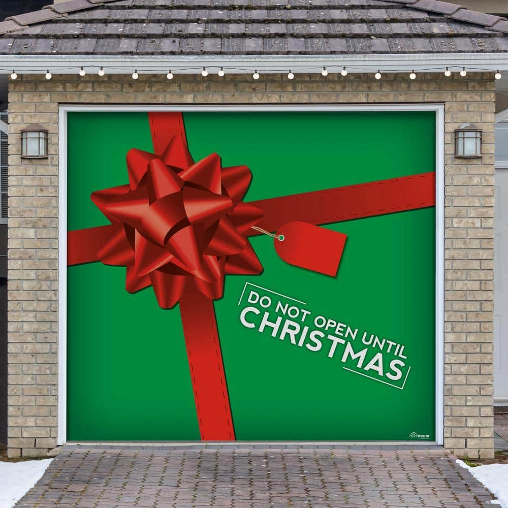 7 ft. x 8 ft. don't Open Until Christmas Garage Door Decor Mural for Single Car Garage price history on PriceWatchPro