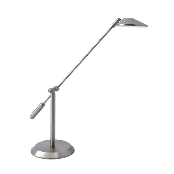 Kendal Lighting SIRINO 26 in. Satin Nickel Dimmable Task and Reading Lamp