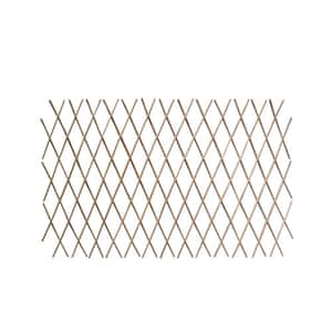 24 in. H x 72 in. W Expandable Peeled Willow Trellis Fence (2-Pack)