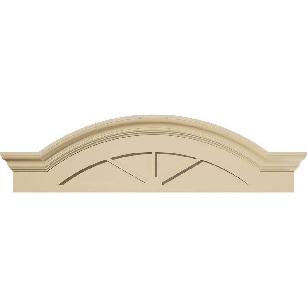 40-in. W x 11-in. H x 2-1/2-in. P Segment Arch W/Flankers 3 Spoke Signature Urethane Pediment, Primed Tan price history on PriceWatchPro