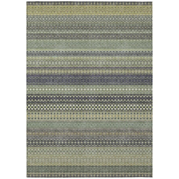 Chantille ACN527 Sage 5 ft. x 7 ft. 6 in. Machine Washable Indoor/Outdoor Geometric Area Rug