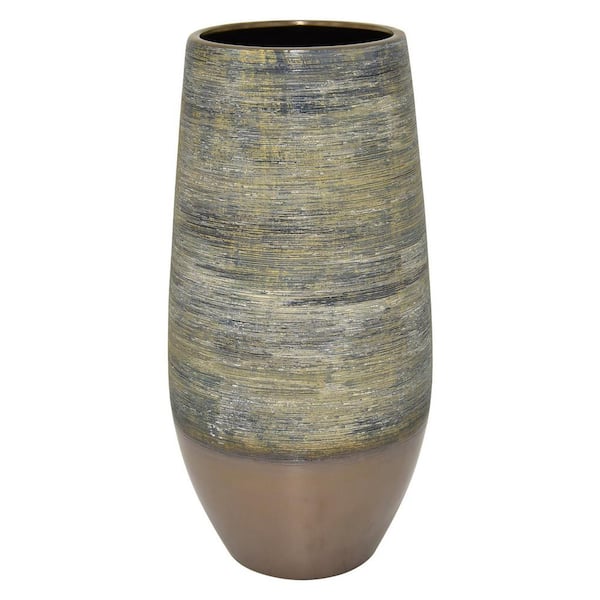 THREE HANDS 23.75 in. Multi-Colored Ceramic Vase