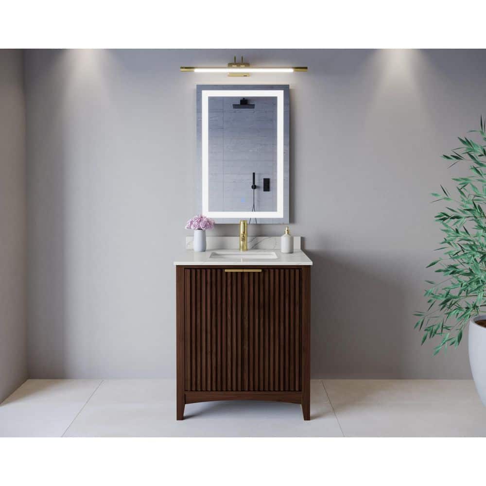 Palmilla 30 in. Single Freestanding Dark Walnut Bath Vanity with Giotto Quartz Top Assembled price history on PriceWatchPro
