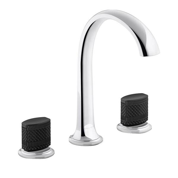 KALLISTA Script 8 in. Widespread 2-Handle Bathroom Faucet in Chrome