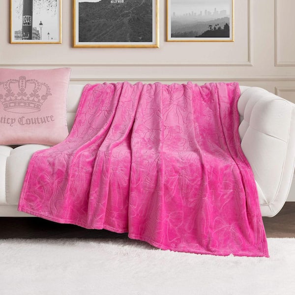 JUICY COUTURE Bowquet Soft White Plush Polyester Kids Throw JUICY COUTURE Bowquet Soft White Plush Polyester Kids Throw