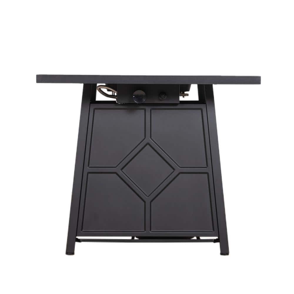 28 in. Outdoor Propane Fire Pits Heating with Lava Rocks