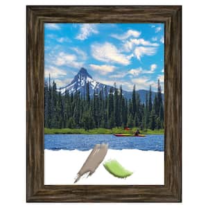 Fencepost Brown Narrow Wood Picture Frame Opening Size 18 x 24 in.