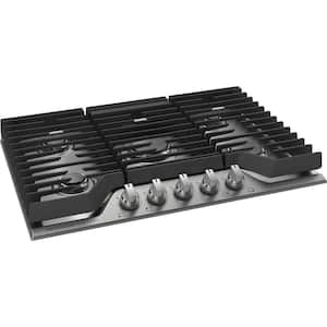 Gallery 30 in. Gas Cooktop in Stainless Steel with 5-Burner Elements, including Quick Boil and Simmer Burner