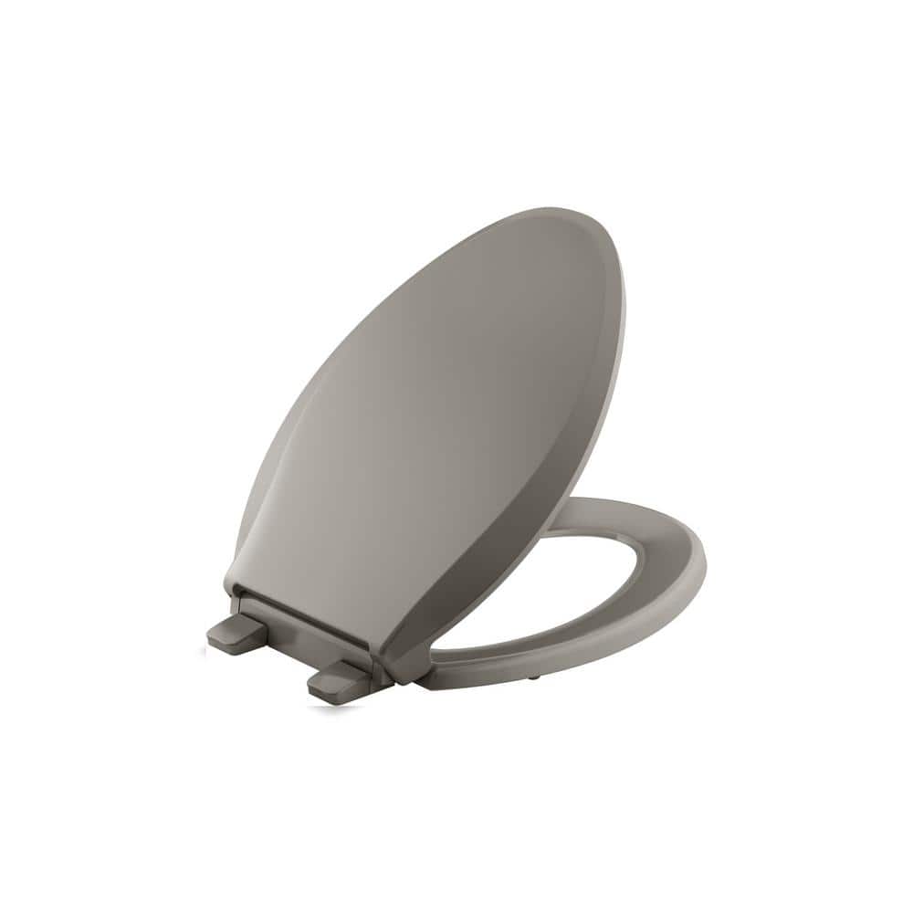 KOHLER Cachet Elongated Closed Front Toilet Seat in Black