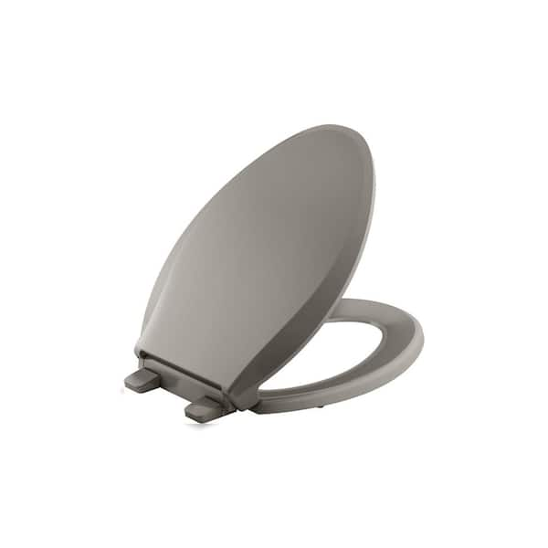 Kohler K-4986-0 Cachet Nightlight Quiet-Close with Grip-Tight Bumpers  Round-front Toilet Seat, White