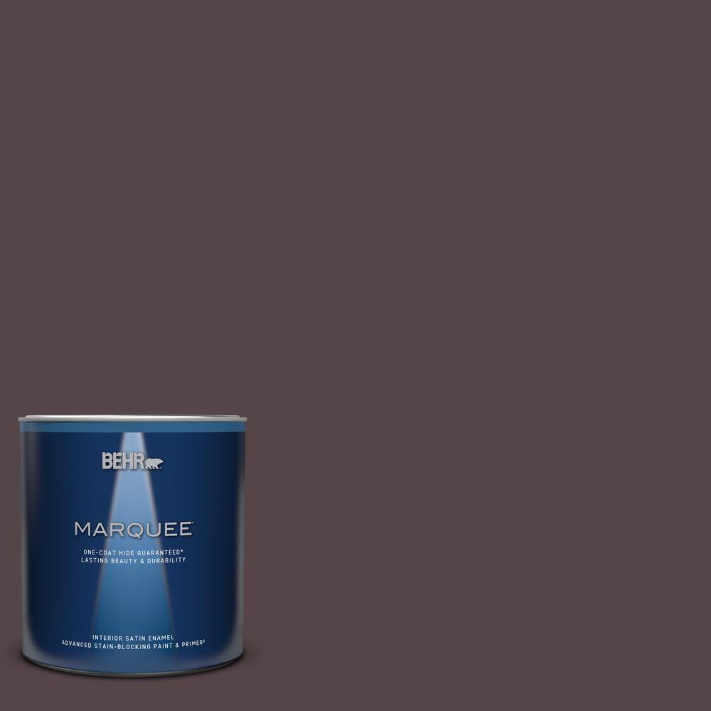1 qt. Home Decorators Collection #HDC-FL14-9 Black Raspberry Satin Enamel Interior Paint & Primer