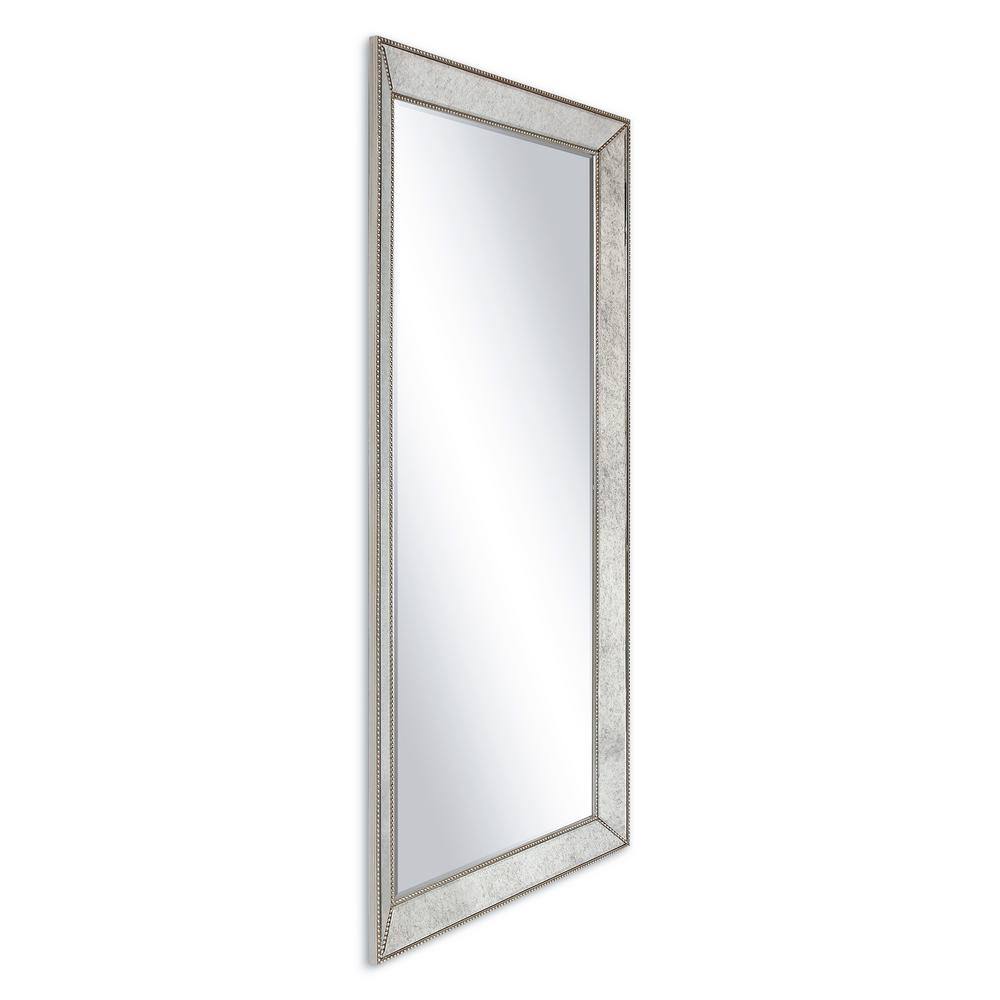 Champagne Bead Full Length Rectangular Wood Mirror 80" x 40"