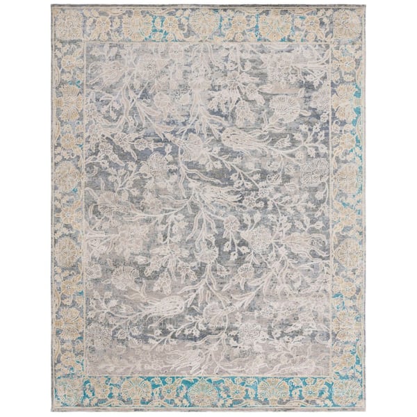 Centennial 9 ft. x 12 ft. Gray/Blue Persian Area Rug