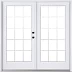 MP Doors 60 in. x 80 in. Fiberglass Smooth White Left-Hand Outswing ...