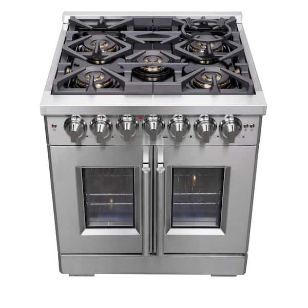 Forno ALTA QUALITA 48 in. Pro Style Cooktop with Griddle and 8 Sealed Brass  Burners -160,000 BTU - in Stainless Steel FCTGS5751-48 - The Home Depot