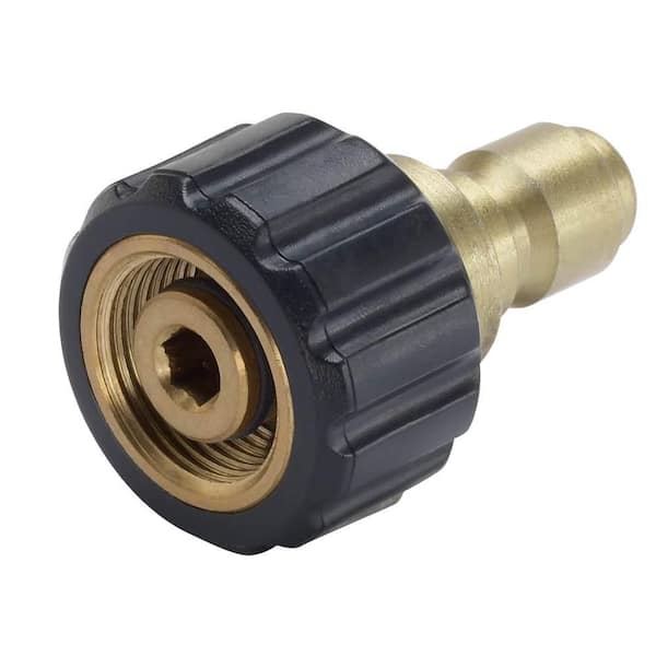 Female M22 x 3/8 in. Male Quick-Connect Coupler for Pressure Washer