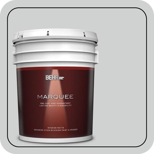 BEHR MARQUEE 5 gal. #N530-2 Double Click Matte Interior Paint & Primer