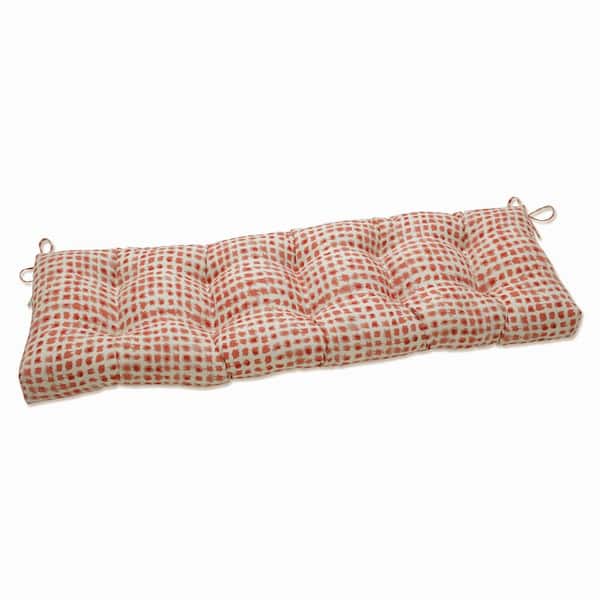 Pillow Perfect Novelty Rectangular Outdoor Bench Cushion in Red