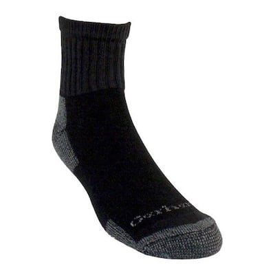 Carhartt Men's Size Large Black Cotton Crew Socks (3-Pack)-CHMA6203C3-L ...