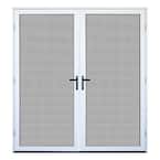 72 in. x 80 in. White Surface Mount Ultimate Security Screen Door with Meshtec Screen