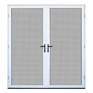72 in. x 80 in. White Surface Mount Ultimate Security Screen Door with Meshtec Screen