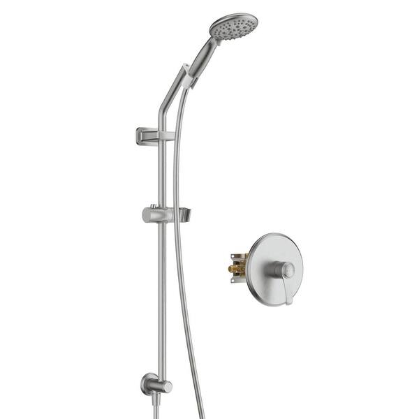 Maincraft 6Spray Wall Mount Handheld Shower Head 1.8 GPM in Brushed