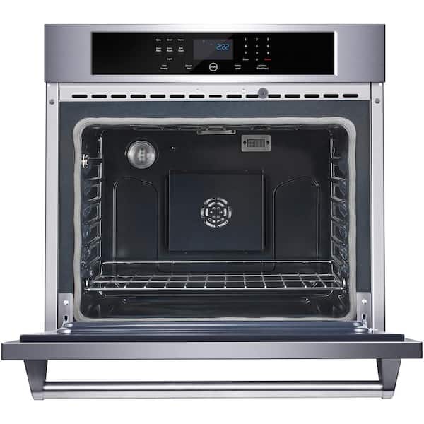 Sunmaki 30 in. Single Deluxe Wall Oven with Convection Self-Cleaning in Stainless Steel BKEWHDAM30