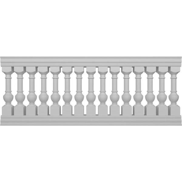 Ekena Millwork Fiberthane York Balustrade 96 in. L x 40 in. H Fiberglass Railing Kit