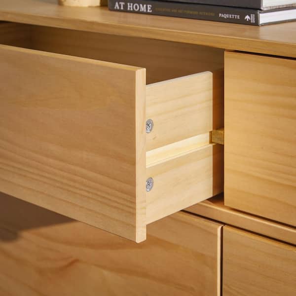 walker edison sloane mid century modern solid wood dresser Sloane Mid Century Modern 6 Drawer Solid Wood Dresser