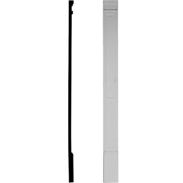 Ekena Millwork 8 in. x 2-3/4 in. x 96 in. Double Raised Panel Pilaster Moulding