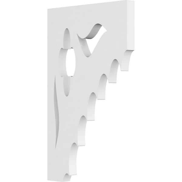 Ekena Millwork 5/8 in. W X 10 in. H X 6 in. D PVC Wellington Bracket