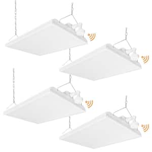 4-Pack 2 ft. 800-Watt Equivalent 28,350 Lumens Integrated LED Dimmable High Bay Light With Motion Sensor, 5000K Daylight