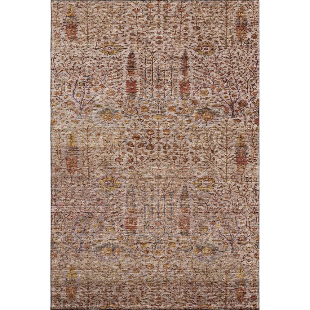 Mayfield Premium Machine Washable Abstract AMF2053 Terracotta 5 ft. x 7 ft. 6 in. Area Rug price history on PriceWatchPro