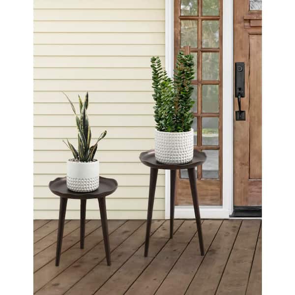 Alessia 18 in. Bronze Round Metal Indoor Plant Stand