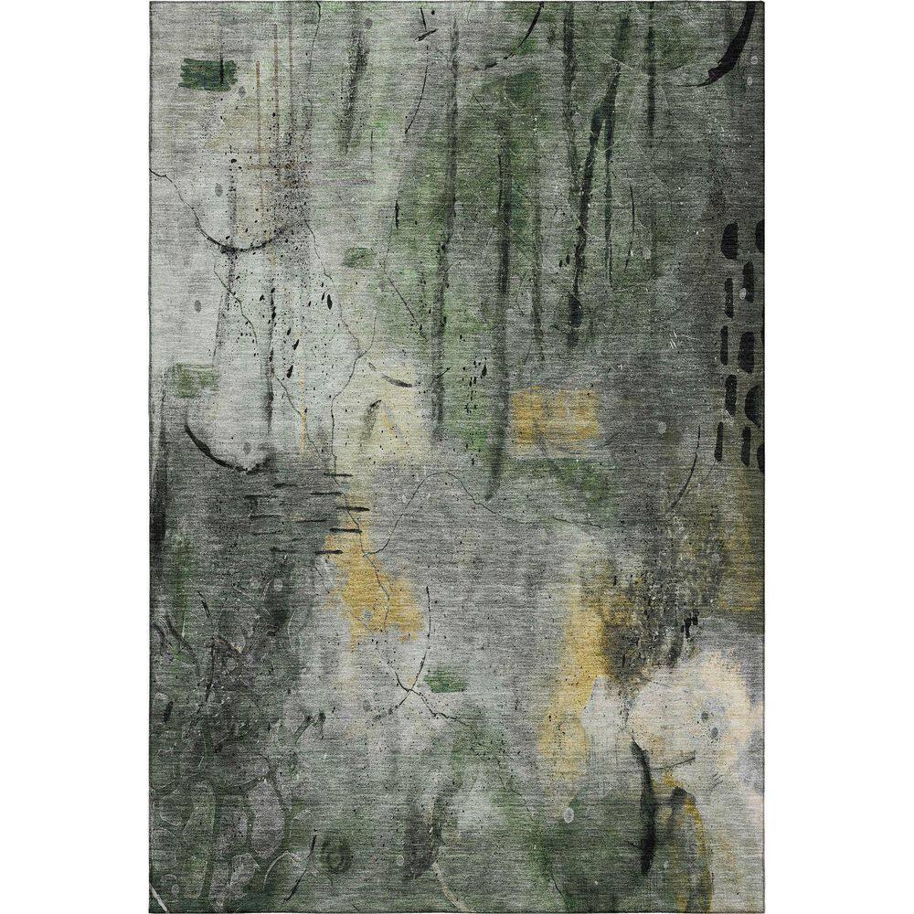 Mayfield Premium Machine Washable Abstract AMF2032 Pewter 3 ft. x 5 ft. Area Rug price history on PriceWatchPro