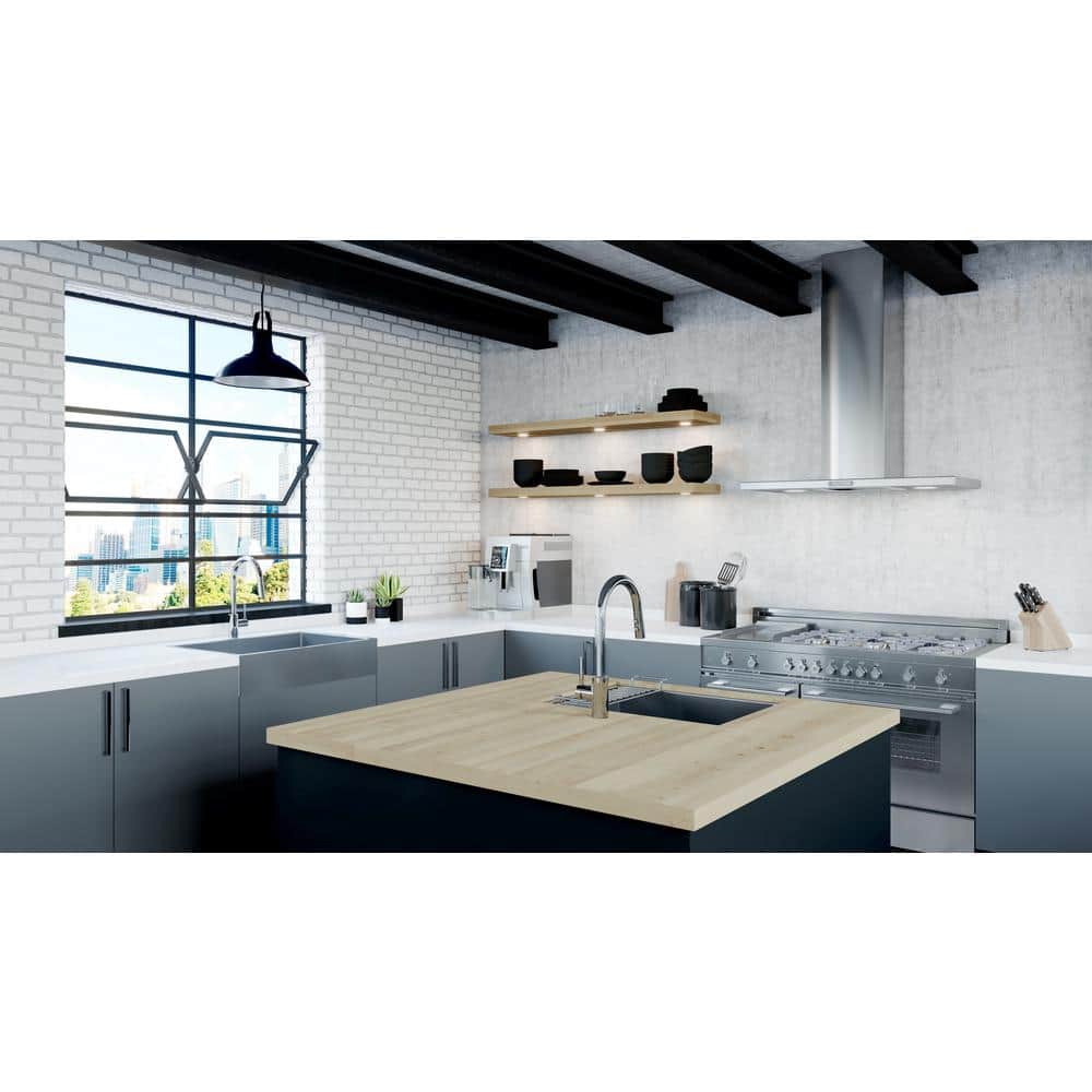 Modern Loft Polished Chrome Pull-Down Kitchen Faucet with Swivel Spout