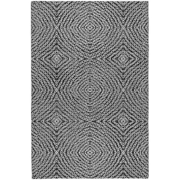 Dream Shag Premium Machine Washable Abstract ADS74 Shadow 10 ft. x 14 ft. Area Rug
