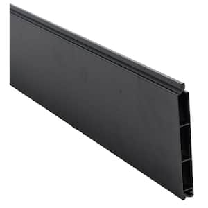 0.41 ft. x 5.91 ft. Euro Style Black Aluminum Metal Fence Panel