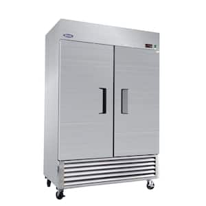 49 cu. ft. Commercial Refrigerator in Stainless Stee with 2 Solid Door Reach-In Refrigerators